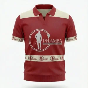 Prime Red Rose White Knitted Golf Shirt
